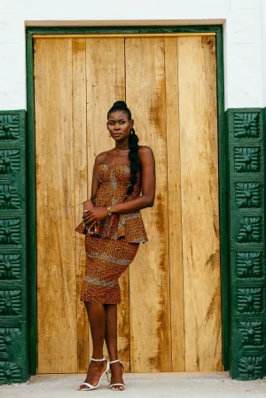 Women's Animal Print Skirt Ankara Set