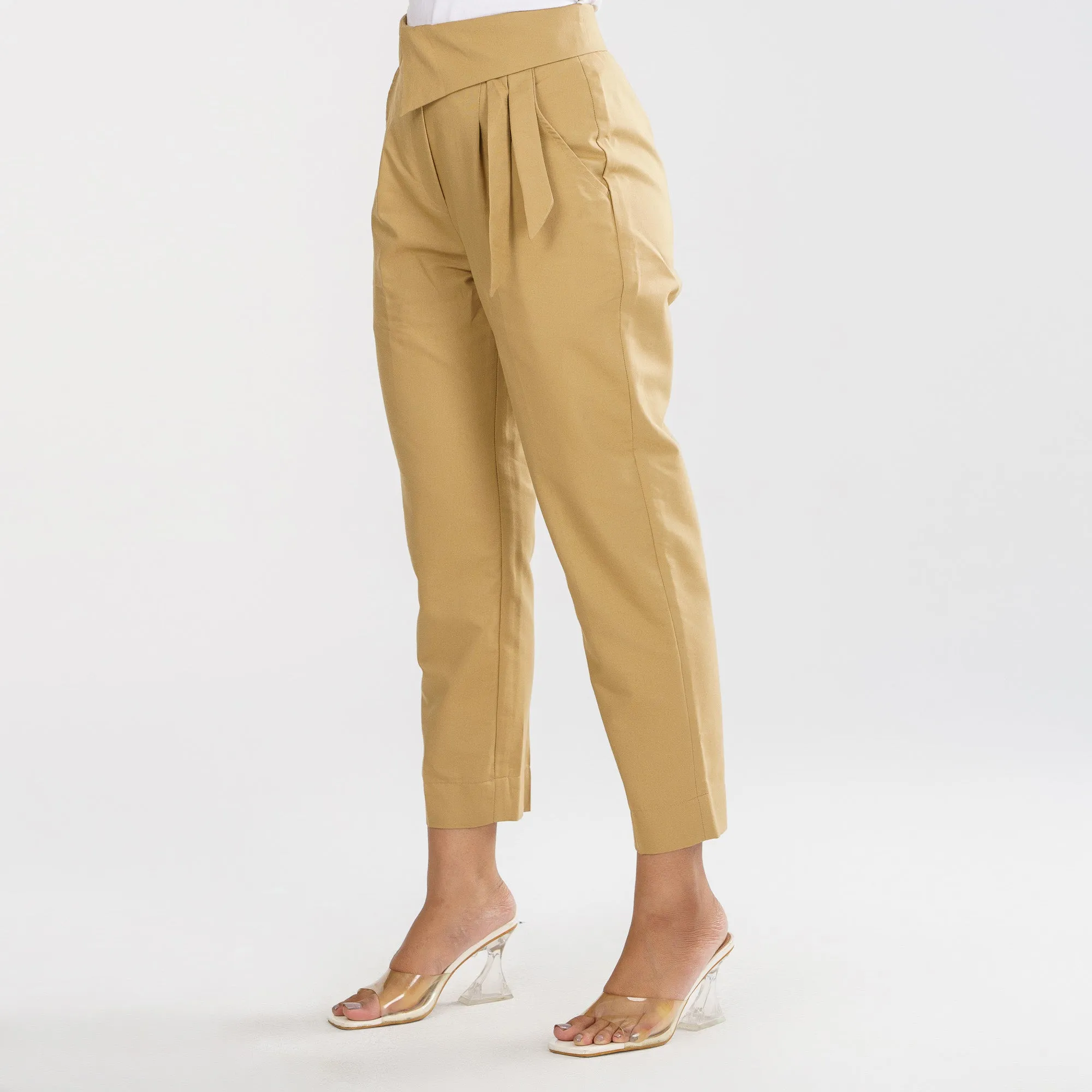 Womens Beige Workwear Bottom