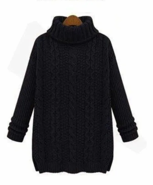 Womens Classic Turtle Neck Sweater