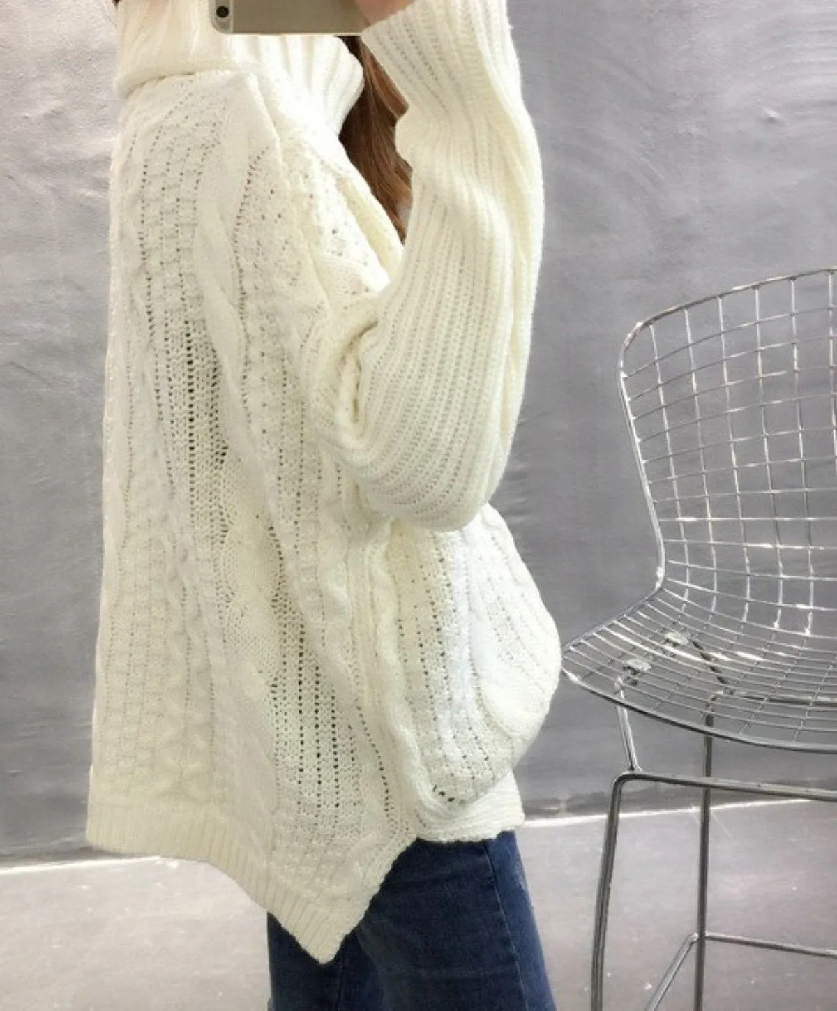 Womens Classic Turtle Neck Sweater