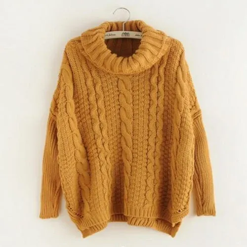 Womens Classic Turtle Neck Sweater