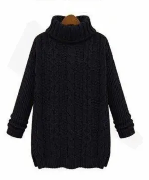 Womens Classic Turtle Neck Sweater