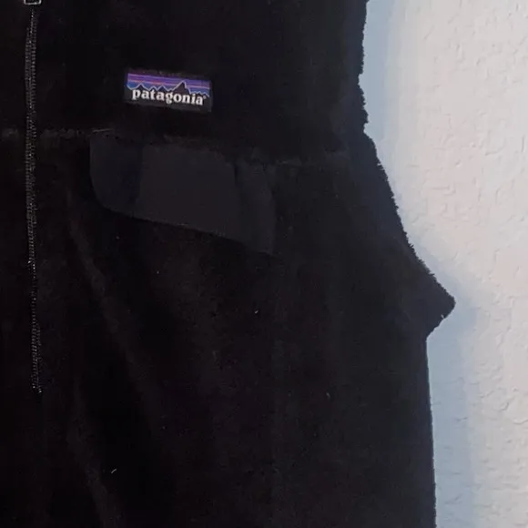 Women's Patagonia Black Fleece Full Zip Up Vest
