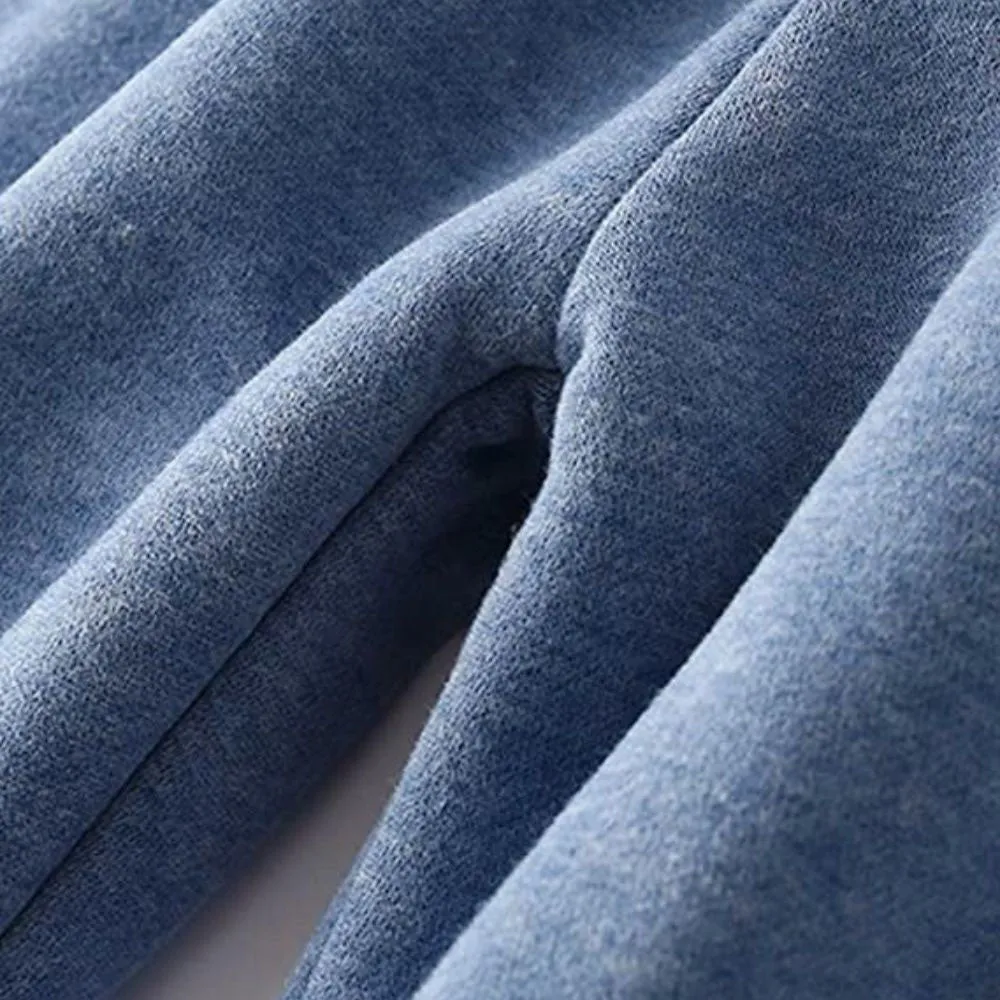 Women's Sherpa-Lined Joggers in Blue