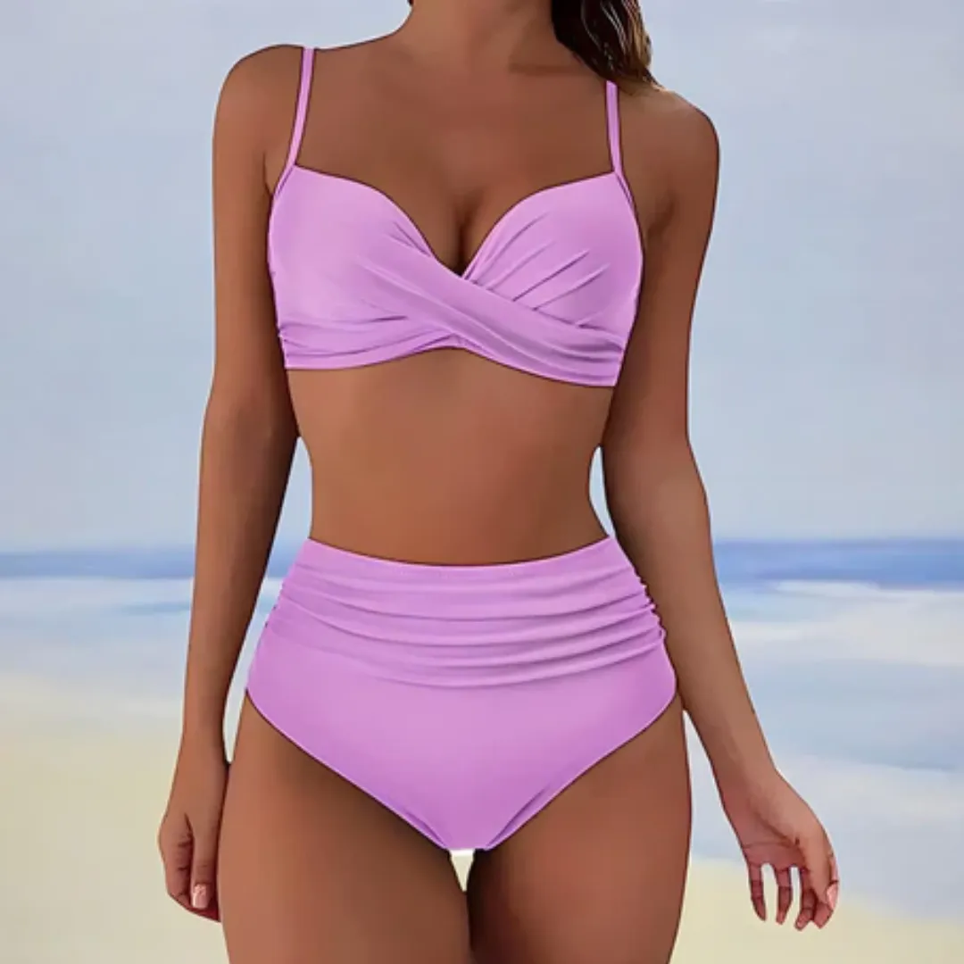 Women's Top And Bottom Bikini Set | High Waisted