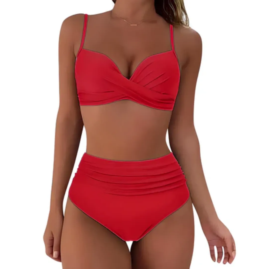 Women's Top And Bottom Bikini Set | High Waisted