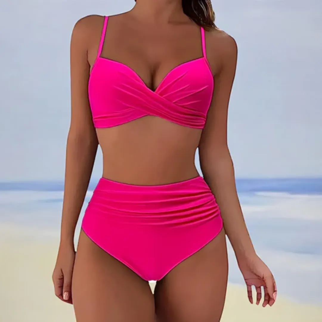 Women's Top And Bottom Bikini Set | High Waisted