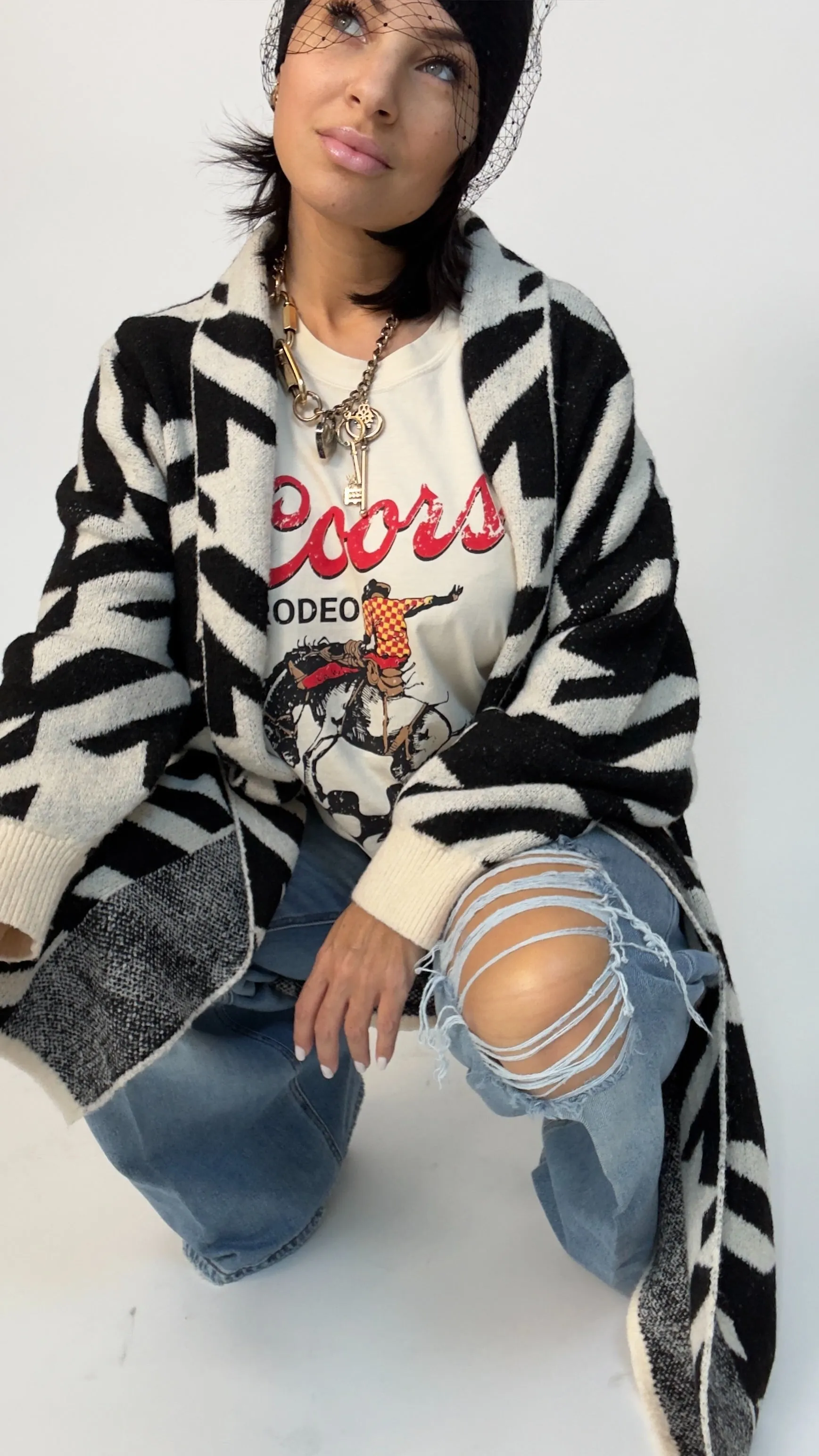 WRAPPED UP IN HOUNDSTOOTH | CARDIGAN