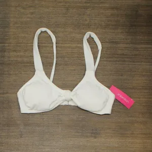 Xhilaration Juniors' Ribbed Knot-Front Bralette Bikini Top White S