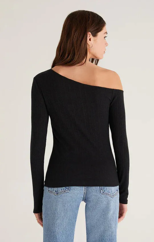 Z Supply Jane Rib One Shoulder Top
