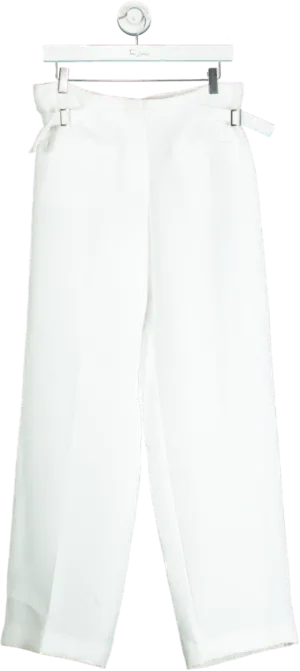 Zara White Tailored Trousers UK M