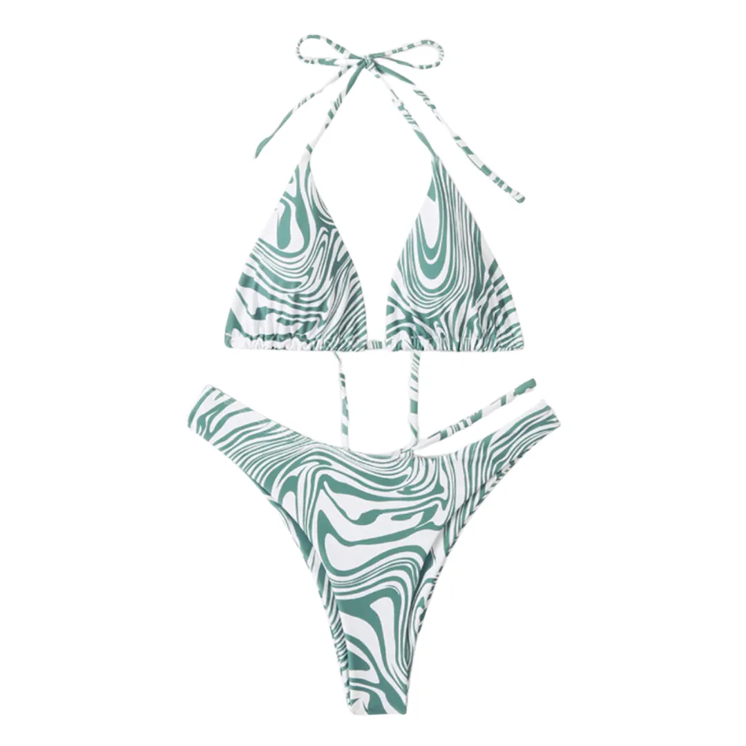 Zebra Print Bikini Set