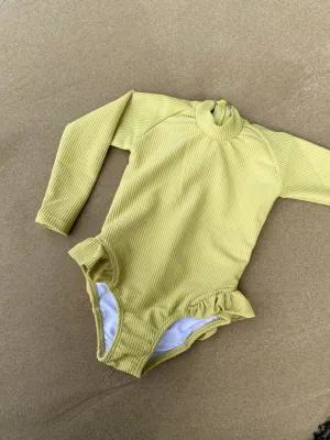 Zoe L/Slv Rashsuit - Eco Rib Citrus
