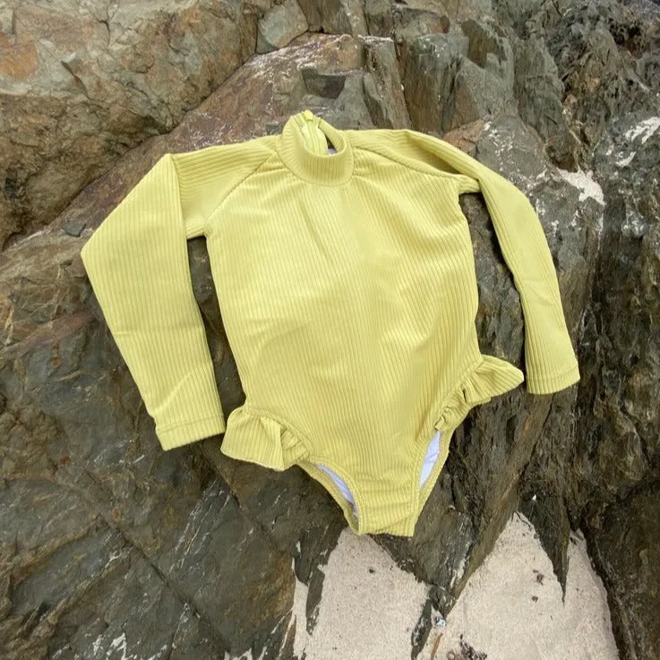 Zoe L/Slv Rashsuit - Eco Rib Citrus